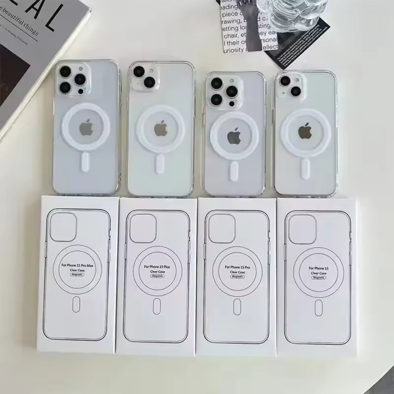 magnetic clear case for iphone 11- iphone 17 pro max