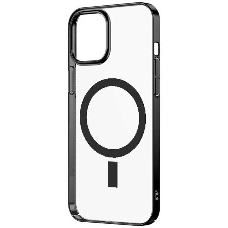 Magnetic clear MagSafe iPhone case with black colorful edge – Kasskoos